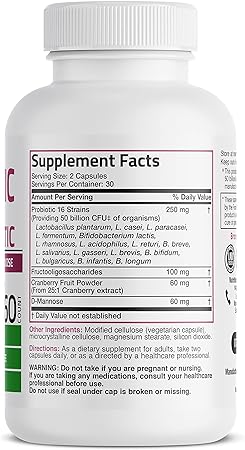 Bronson Women's Probiotic with Cranberry & D-Mannose