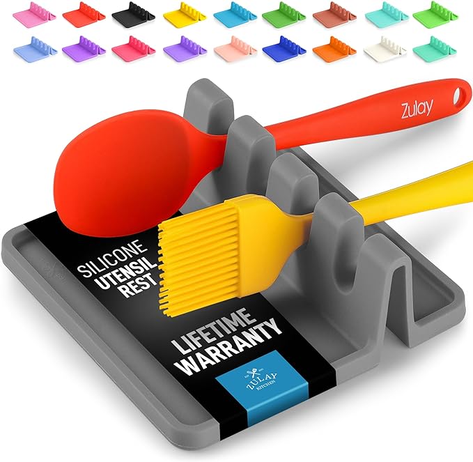 Zulay Kitchen Silicone Utensil Rest