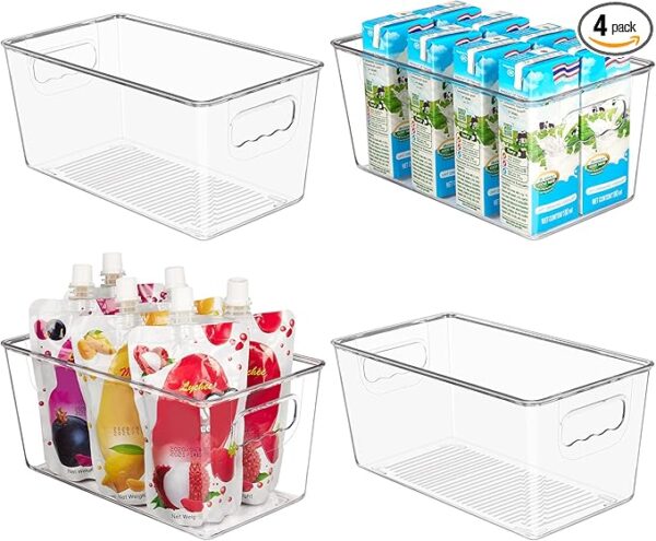 YIHONG Clear Plastic Storage Bins